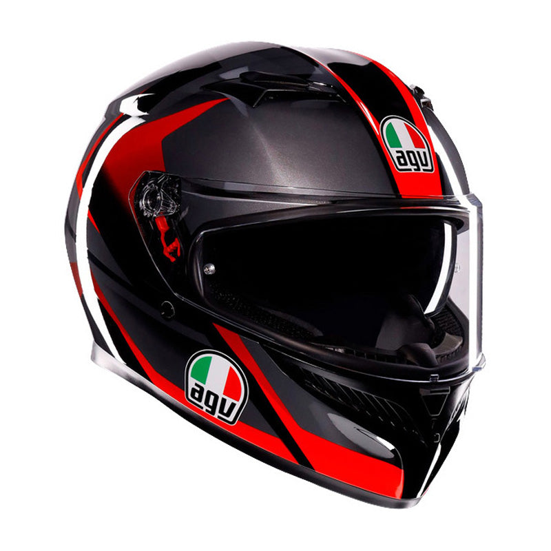 AGV K3 Helmet - Striga - Black/Gray/Red