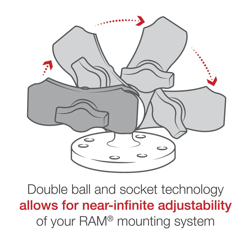 RamMount - RAM® Double Socket Arm - B Size Short