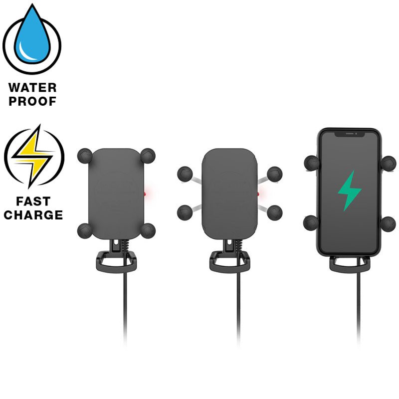 RamMount - RAM® Tough-Charge™ with X-Grip® 15W Waterproof Wireless Charging Holder