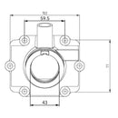 Kimpex-CARBURETOR FLANGE POL 1253146 