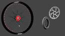 Warp9 Racing - Pre-Built Front Wheel (17x2.50) with Tire for 2023 Talaria Sting-R MX4