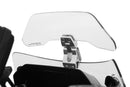 The transparent Wunderlich windshield extension for motorcycle and motorcycles, windshield extension protects against wind, airstream
