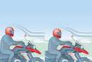 The transparent Wunderlich windshield extension for motorcycle and motorcycles, windshield extension protects against wind, airstream