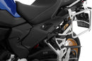 The two halves of the cover perfectly enclose the two side openings on the rear of the frame