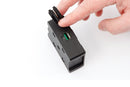 Our thoroughly practical USB charging box  fits all BMWs with the factory-side BMW navigation preparation (Navigator V,  VI).