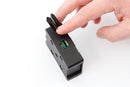 Our thoroughly practical USB charging box  fits all BMWs with the factory-side BMW navigation preparation (Navigator V,  VI).
