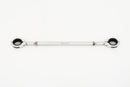 Silver-colored handlebar center strut for BMW made of aluminum