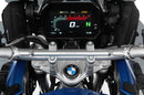 Silver-colored handlebar center strut for BMW made of aluminum