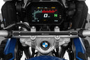 Silver-colored handlebar center strut for BMW made of aluminum