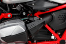 The cover of the fuel injection system protects the intake pipe area including the injector tube, line connections and throttle valve sensor