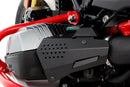 The cover of the fuel injection system protects the intake pipe area including the injector tube, line connections and throttle valve sensor