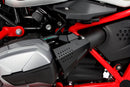 The cover of the fuel injection system protects the intake pipe area including the injector tube, line connections and throttle valve sensor