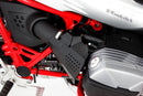The cover of the fuel injection system protects the intake pipe area including the injector tube, line connections and throttle valve sensor