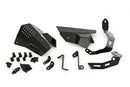Reliable protection for vulnerable line connections, connectors, the throttle sensor and the injector tube