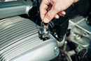 This Wunderlich safety oil plug replaces the original plastic oil filler plug. A good alternative to the “Locking Oil Filler Plug”.