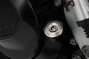Lockable oil plug with discreet, single-piece design, with zero mechanism