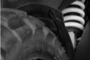 This splash guard protects the shock, along with shock mounts, swing arm, collector pipes and rear of the gearbox of the F 650 | 800 GS.