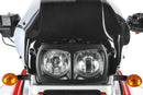 This double headlight for the R 850 | 1150 GS gives a clever transition from the square headlight coverto the deep-set round headlights.