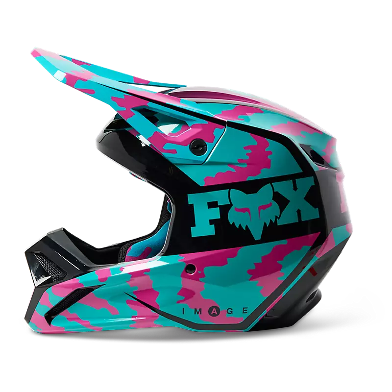 Fox Racing - V1 Nuklr Helmet Dot/Ece-Teal (29663-176)