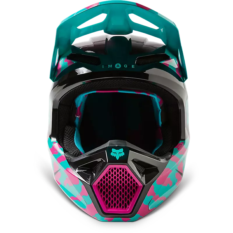 Fox Racing - V1 Nuklr Helmet Dot/Ece-Teal (29663-176)