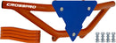 Crosspro - Front Bumper Gliese For Yamaha YFM 350 Raptor-Orange Tube / Blue Plate