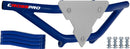 Crosspro - Front Bumper Gliese For Yamaha YFM 350 Raptor-Blue Tube / White Plate