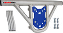 Crosspro - Front Bumper Hat For Yamaha YFM 250 Raptor-Ice Polish Tube / Blue Plate