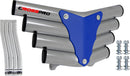 Crosspro - Front Bumper Corot For Yamaha YFM 250 Raptor-Polish Tubo / Blue Plate