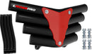 Crosspro - Front Bumper Corot For Yamaha YFM 660 Raptor-Black Tube / Red Plate
