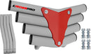 Crosspro - Front Bumper Corot For Yamaha YFZ 450-White Tube / Red Plate