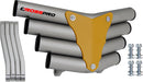 Crosspro - Front Bumper Corot For Yamaha YFM 660 Raptor-Ice Polish Tube / Yellow Plate
