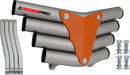 Crosspro - Front Bumper Corot For Yamaha YFM 660 Raptor-Ice Polish Tube / Orange Plate