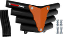 Crosspro - Front Bumper Corot For Yamaha YFM 660 Raptor-Black Tube / Orange Plate