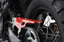 Crosspro - Chain Guard For Honda CRF 1100L Africa Twin, CRF 1100L Africa Twin Adventure Sports, CRF 1100L Africa Twin Adventure Sports DCT, CRF 1100L Africa Twin DCT, XL 750 Transalp-Brushed stainless steel / Red