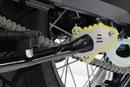 Crosspro - Side Stand Base Extention For Suzuki DE 800 V-Strom-Brushed stainless steel / Yellow