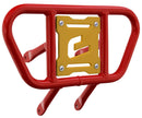 Crosspro - Front Bumper CR01 For Suzuki LT-R 450-Red Tube / Yellow Plate