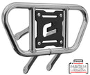 Crosspro - Front Bumper CR01 For Kawasaki KFX 450R-Polish Tubo / Black Plate