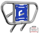 Crosspro - Front Bumper CR01 For Yamaha YFM 700 Raptor-Polish Tubo / Blue Plate