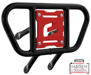 Crosspro - Front Bumper CR01 For Yamaha YFM 700 Raptor-Black Tube / Red Plate