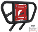 Crosspro - Front Bumper CR01 For Yamaha YFM 700 Raptor-Textured Black Tube / Red Plate
