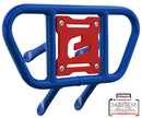 Crosspro - Front Bumper CR01 For Yamaha YFM 660 Raptor-Blue Tube / Red Plate