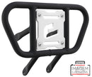 Crosspro - Front Bumper CR01 For Kawasaki KFX 450R-Textured Black Tube / White Plate
