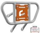 Crosspro - Front Bumper CR01 For Yamaha YFM 700 Raptor-White Tube / Orange Plate