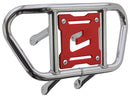 Crosspro - Front Bumper CR02 For Suzuki LT-R 450-Polish Tubo / Red Plate
