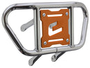 Crosspro - Front Bumper CR02 For Suzuki LT-R 450-Polish Tubo / Orange Plate