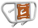 Crosspro - Front Bumper CR02 For Suzuki LT-R 450-White Tube / Orange Plate