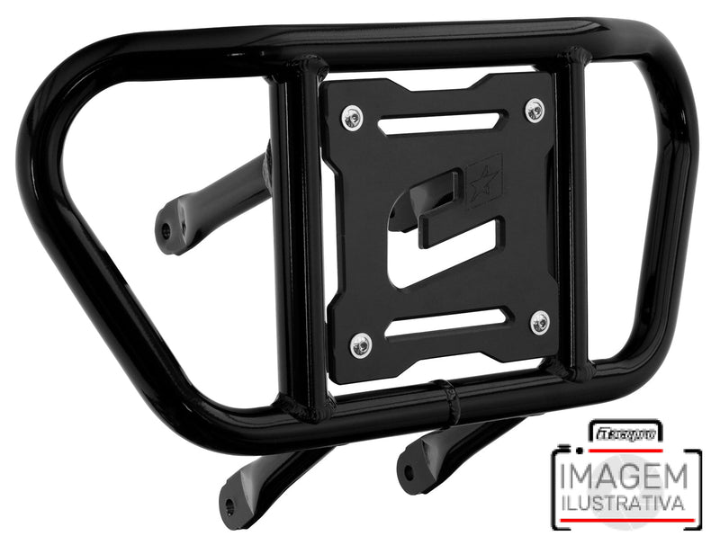 Crosspro - Front Bumper CR02 For Yamaha YFM 660 Raptor-Black Tube / Black Plate