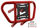 Crosspro - Front Bumper CR02 For Yamaha YFM 660 Raptor-Red Tube / Black Plate