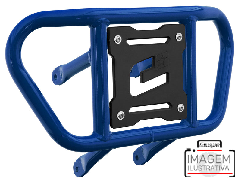 Crosspro - Front Bumper CR02 For Yamaha YFM 660 Raptor-Blue Tube / Black Plate