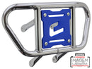 Crosspro - Front Bumper CR02 For Yamaha YFZ 450R-Polish Tubo / Blue Plate